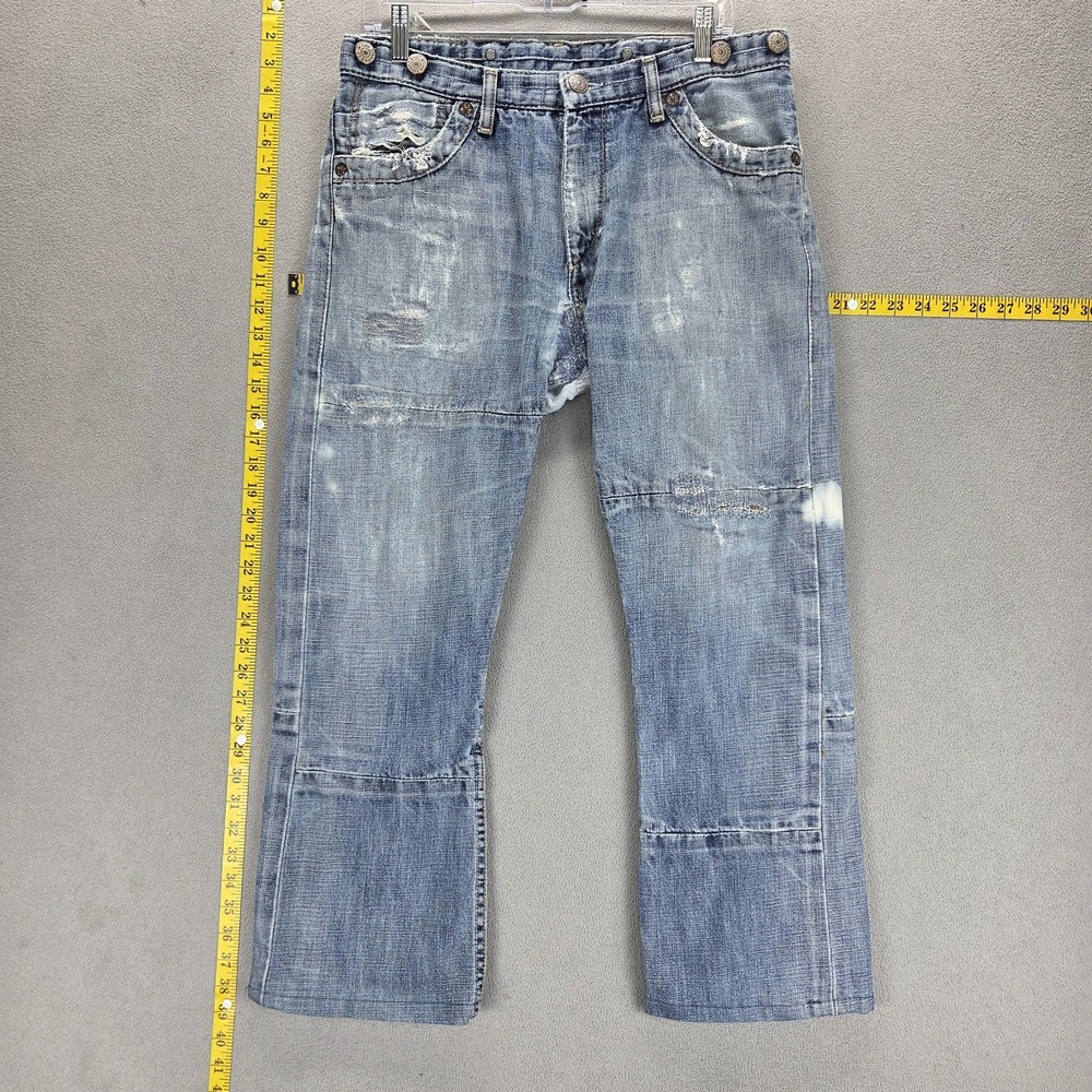 Vintage Levis Engineered Jeans Mens Blue Twisted Double Knee Fits 32x26